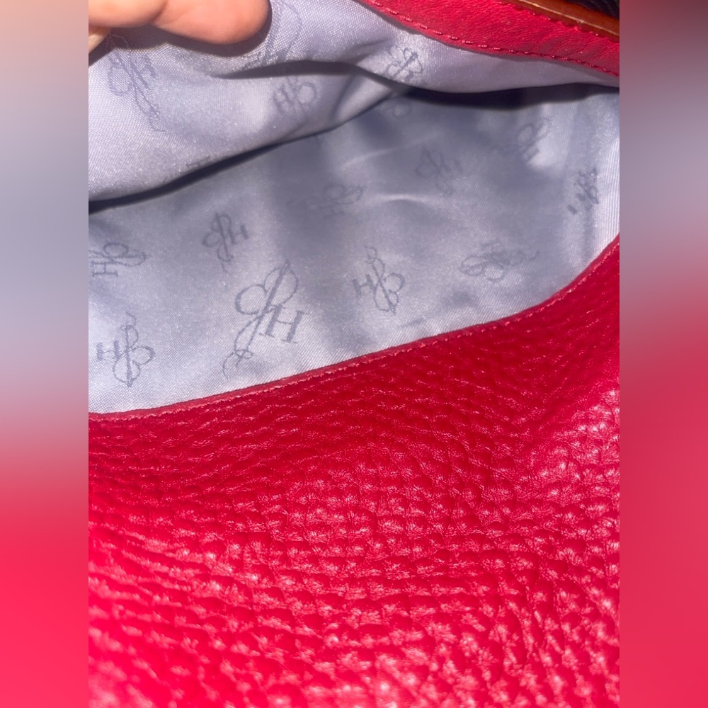 Colehaan Vibrant Red Leather fold over  Clutch - Picture 9 of 14